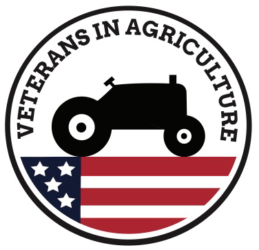 Veterans in Agriculture with Tractor and flag