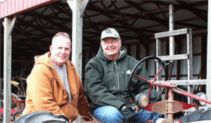 Farmer Paul Havren with his dad in Milo, Iowa.